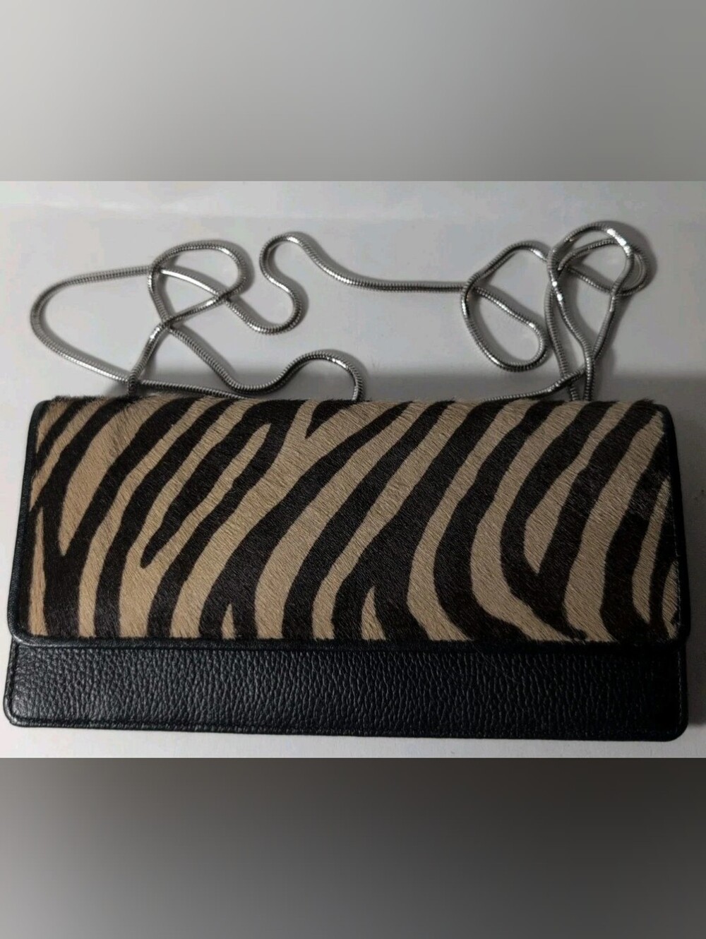 Vintage Tusk Genuine Leather Wallet Zebra Print - Never Used